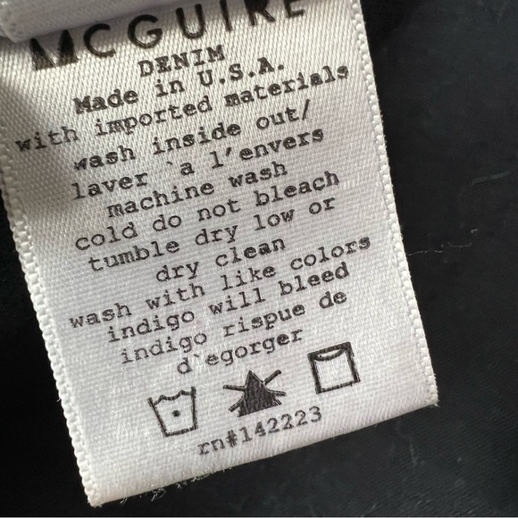 McGuire Black Denim Can’t Buy My Love Fringe Western Jacket Size XS - Picture 12 of 14